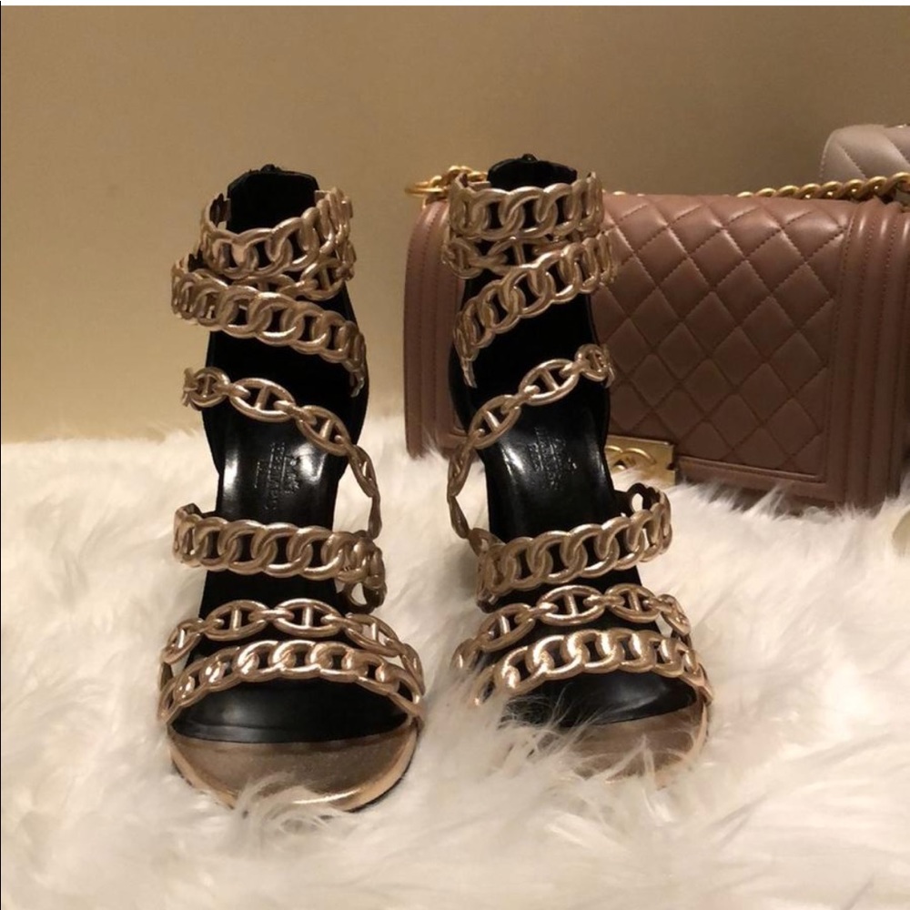 Hermès Lucie Nappa Metallise/Chèvre Velours